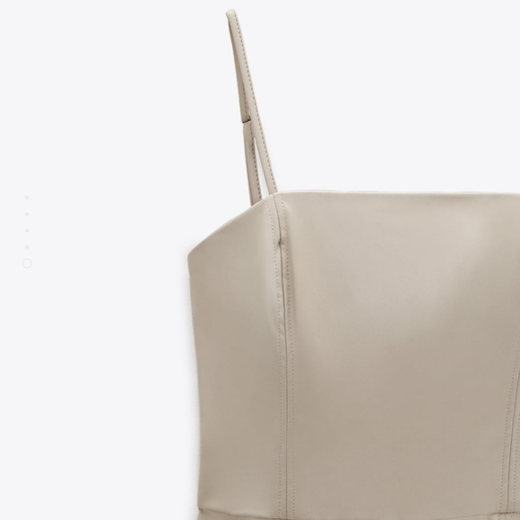 NWT ZARA | Faux Leather Long Jumpsuit Sand - Picture 7 of 11